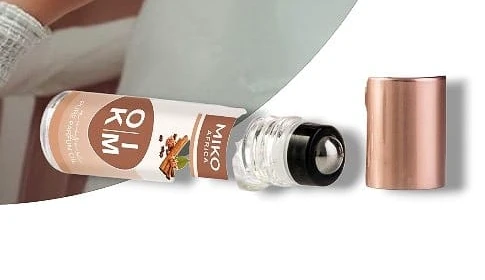 Nail care product and pink flower from the salon artwork
